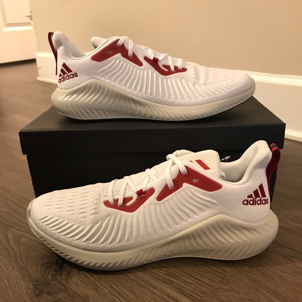 Adidas Alphabounce Sneakers - White & Red - NWT